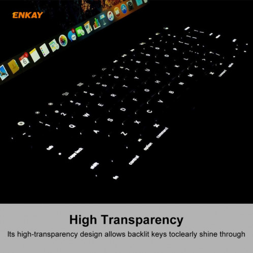 ENKAY TPU Housse de protection pour clavier pour MacBook Pro 13,3 pouces avec Touch Bar (2016) et Pro 15,4 pouces (2016) avec Touch Bar, version US SE78161662-08