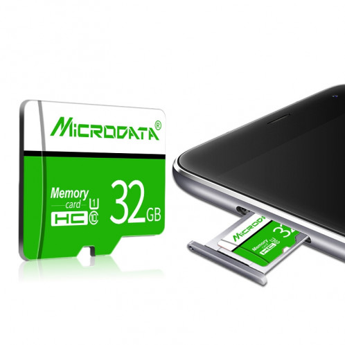 Carte mémoire MICRODATA 8GB U1 verte et blanche TF (Micro SD) SH5810882-09