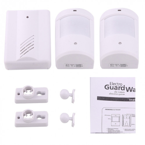 YF-0156 1 à 2 bon kit de système de détection à distance de montre Electro Guard sans fil sûr pour bureau à domicile, 1 x récepteur + 2 x détecteur SH11661482-013