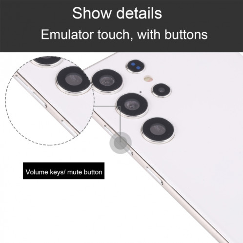 Pour Samsung Galaxy S23 Ultra 5G écran noir faux modèle d'affichage factice non fonctionnel (blanc) SH901W161-06