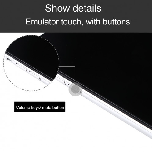 Modèle d'écran factice avec faux écran noir pour iPhone XI Max (6.5 pouces) (Blanc) SH844W925-07