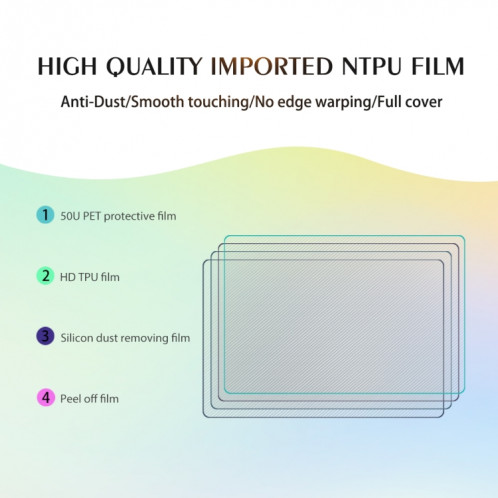 50 pcs 12 x 18 cm Téléphone HD TPU Film de film Hydrogel Soft pour Cutter Intelligent Protecteur SM11441209-07