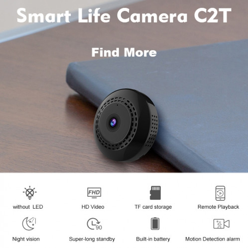 CAMSOY C2T 1080P WiFi Caméra d'action réseau sans fil Enregistreur grand angle SC0398381-012