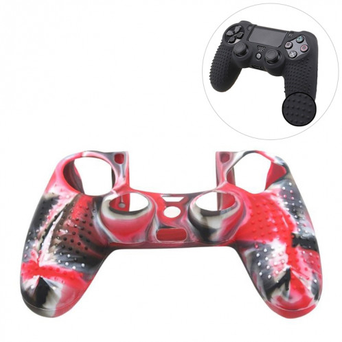 Étui de protection en silicone antidérapant pour Sony PS4 (rouge + noir) SH21RB827-08