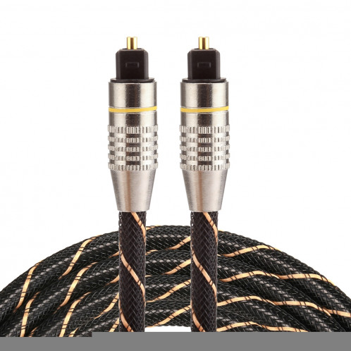 Câble audio Toslink mâle à câble optique numérique mâle de 1,5 m OD6.0mm plaqué or SH03841555-07