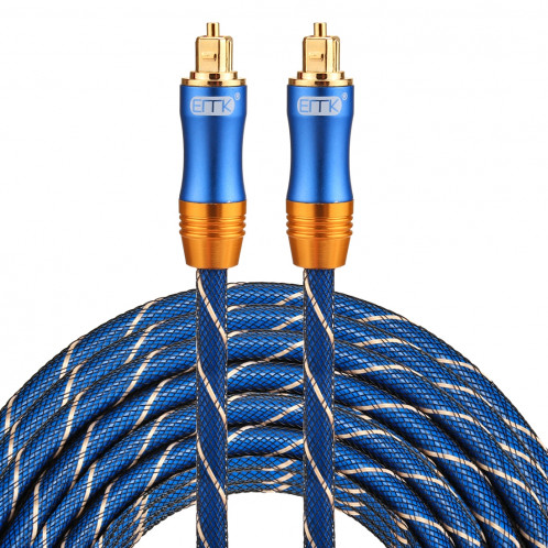 EMK LSYJ-A Câble audio numérique Toslink mâle / mâle à tête en métal plaqué or 15 m OD6.0mm SH07481197-07