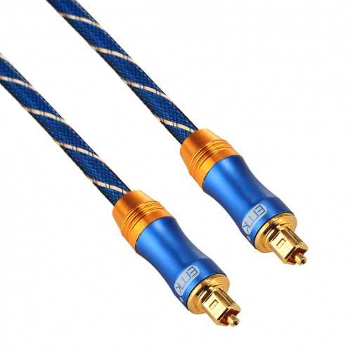 EMK LSYJ-A Câble audio numérique Toslink mâle / mâle à tête en métal plaqué or 15 m OD6.0mm SH07481197-07