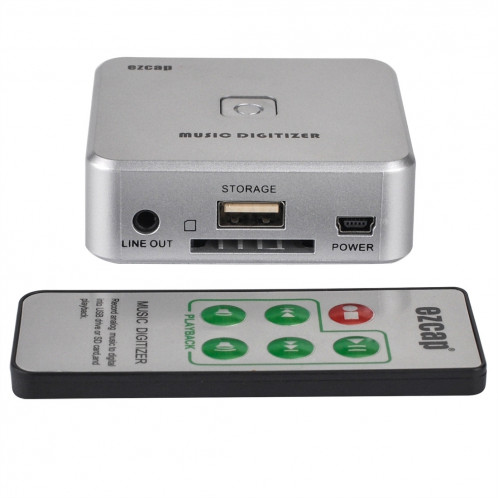 EZCAP241 Audio Adaptateur Enregistreur Carte, 3.5mm RCA R / L Analogique Audio MP3 Convertisseur Digitizer (Argent) SE745S305-06