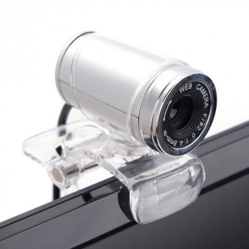 Webcam HXSJ A860 30fps 12 mégapixels 480P HD pour ordinateur de bureau / ordinateur portable, avec microphone absorbant le son de 10 m, longueur: 1,4 m (gris) SH879H1884-03