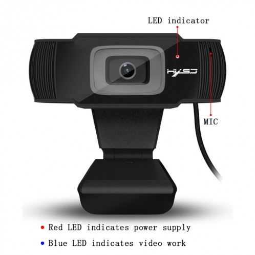 HXSJ S70 30fps 5 mégapixels 1080P Full HD Webcam autofocus pour ordinateur de bureau / ordinateur portable / Android TV, avec microphone de réduction du bruit, Longueur: 1,4 m SH48821658-09
