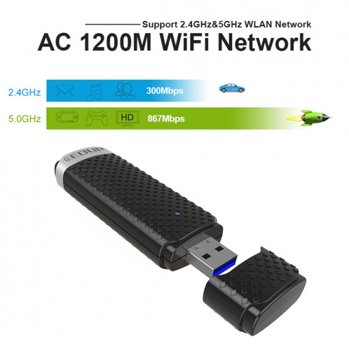 EDUP EP-AC1617 Adaptateur Ethernet haut débit USB 3.0 récepteur récepteur USB 1200Mbps SE9853577-07