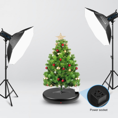 PULUZ 45cm Télécommande Ajustant La Vitesse Tournante Présentoir Avec Prise De Courant, Noir, Charge 100kg SP47EU406-09
