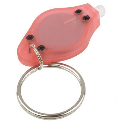 Mini lampe de poche à DEL, lumière blanche, fonction porte-clés, interrupteur marche / arrêt et pressostat (rose) SH025F1634-04