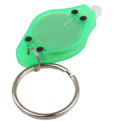Mini lampe de poche à DEL, lumière blanche, fonction porte-clés, interrupteur marche / arrêt et pressostat (vert) SH025G1305-04