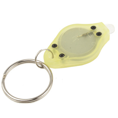 Mini lampe de poche à DEL, lumière blanche, fonction porte-clés, interrupteur marche / arrêt et pressostat (jaune) SH025Y121-04