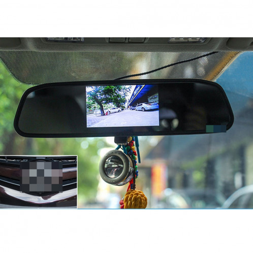 4,3 pouces 480 * 272 Moniteur de voiture couleur TFT-LCD avec vue arrière, fonction écran inversé automatique de support (noir) SH01091566-08