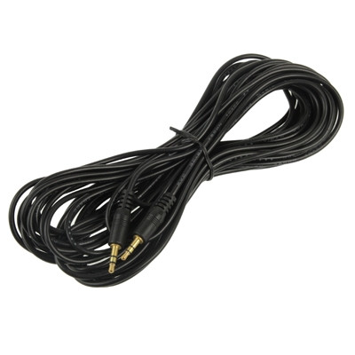 Câble auxiliaire audio stéréo 3,5 mm mâle, câble auxiliaire, longueur: 10 m (connecteur plaqué or + noir) SH3133969-05