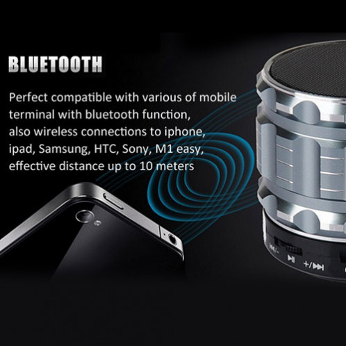 S28 Enceinte portable stéréo Bluetooth avec fonction mains libres (noir) SH028B1099-011