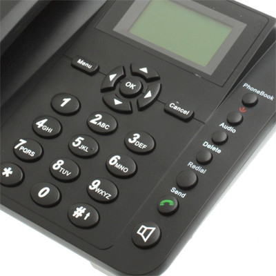 Téléphone d'affaires sans fil GSM fixe d'écran de 2,4 pouces TFT, bande de quadruple: GSM 850/900/1800 / 1900Mhz (noir) SH06051405-012