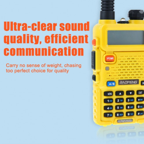 BAOFENG UV-5R professionnel double bande émetteur-récepteur FM talkie walkie talkie walkie (noir) SB581B1521-013