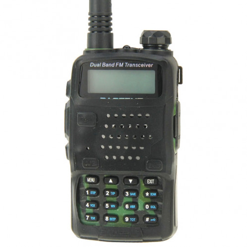 Housse en silicone Pure Color pour talkies-walkies série UV-5R (Noir) SH696B419-08