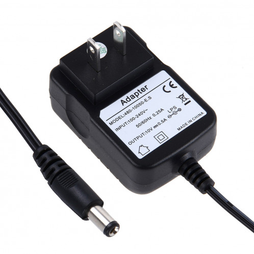 10V sortie 500mAh AC / DC chargeur pour talkie-walkie, prise US + 2.5mm Plug (noir) S1702B61-04