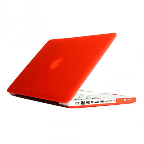 Boîtier de protection en plastique dur givré pour Macbook Pro 13,3 pouces (rouge) SH014R1856-07