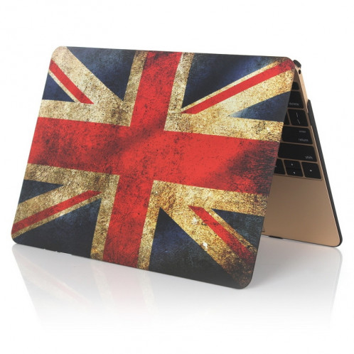 Drapeau du Royaume-Uni motif givré Hard Shell étui de protection en plastique pour Macbook 12 pouces SH029G1024-05