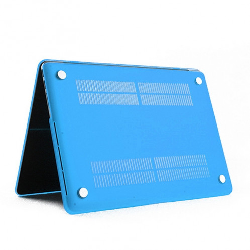 ENKAY pour MacBook Pro Retina 13,3 pouces (version US) / A1425 / A1502 4 en 1 Coque de protection en plastique dur givré avec protecteur d'écran et protège-clavier et bouchons anti-poussière (bleu) SE032L1553-08