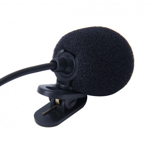 Voiture Audio Microphone 3.5mm Jack Plug Mic Stéréo Mini Filaire Clip Extérieure Microphone Lecteur pour Auto DVD Radio, Longueur de Câble: 2.1m SH-202719-07