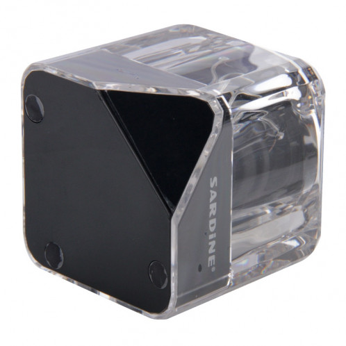 SARDiNE Haut-parleur Bluetooth multifonction sans fil Crystal Case B5, avec lumière micro et LED, prise en charge des appels mains libres et Bluetooth TWS (noir) SS560B100-013