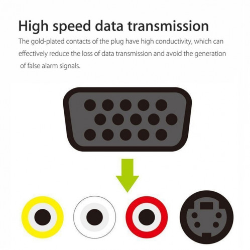 Câble Adaptateur VGA vers S-Video avec 2 câbles audio CAVVS2CA01-06