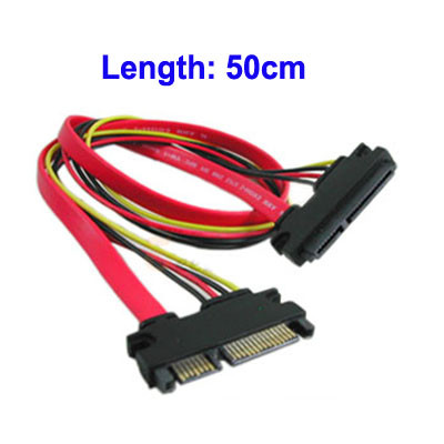 Câble d'alimentation 15 + 7 Pin Serial ATA Male vers Femelle 50cm CA157PSATA01-03
