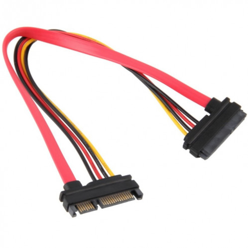 Câble d'alimentation 15 + 7 Pin Serial ATA Male vers Femellle 26cm CA157PSATA02-03