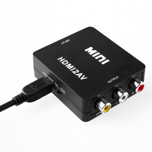 VK-126 Adaptateur Convertisseur Vidéo HD HDMI vers AV / CVBS Mini HD SH25471927-06