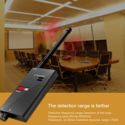 Détecteur de signaux sans-fil Téléphone portable et Caméra espion Longue portée DSSFTPCE02-07