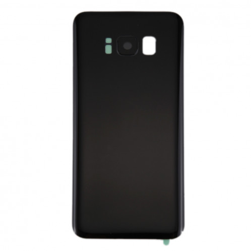 iPartsAcheter pour Samsung Galaxy S8 / G950 couvercle arrière de la batterie avec la couverture de la lentille de la caméra et adhésif (noir) SI38BL575-06