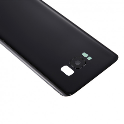 iPartsAcheter pour Samsung Galaxy S8 / G950 couvercle arrière de la batterie avec la couverture de la lentille de la caméra et adhésif (noir) SI38BL575-06