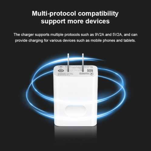 Chargeur de charge super rapide Huawei CP404 Interface USB (MAX 22.5W SE) avec câble de données USB-C / type C / C / C (blanc) SH216W953-08