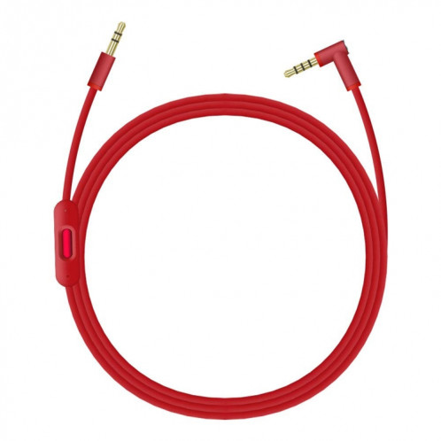 ZS0087 Câble d'écouteur mâle de 3,5 mm à mâle avec micro et câble à câble: 1,4 m (rouge) SH045R1966-07