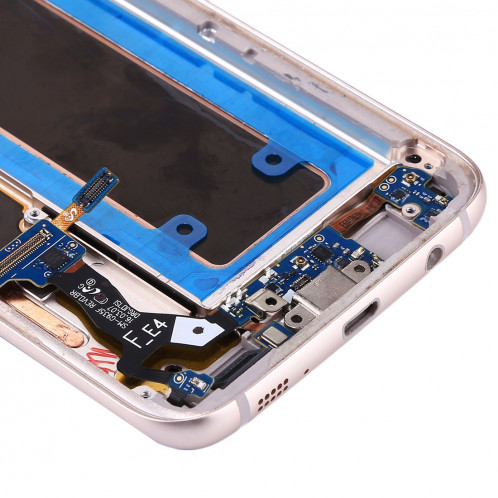 iPartsAcheter pour Samsung Galaxy S7 Edge / G935A Écran LCD d'origine + écran tactile avec cadre et port de charge Bouton de carte et de volume et bouton d'alimentation (bleu) SI68LL975-06