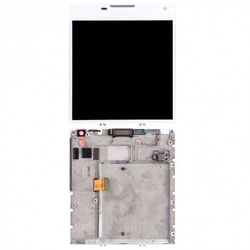 Écran LCD d'origine pour BlackBerry Passport Q30 Digitizer Assemblage complet avec cadre (Blanc) SH66WL1993-06
