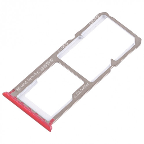 Pour OPPO A83 2 x plateau de carte SIM + plateau de carte Micro SD (rouge) SH464R1107-05