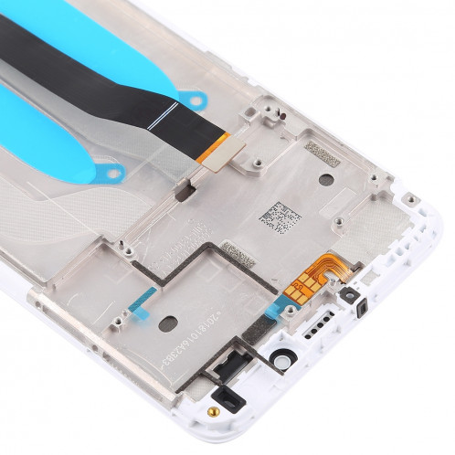 Ecran LCD et numériseur Assemblage complet avec cadre pour Xiaomi Redmi 6A / Redmi 6 (blanc) SH807W411-06