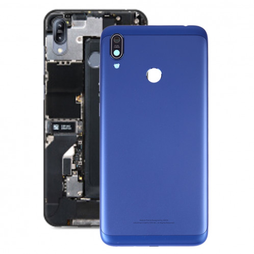 Coque arrière de batterie avec objectif photo pour Asus Zenfone Max M2 ZB633KL ZB632KL (Bleu) SH95LL840-06