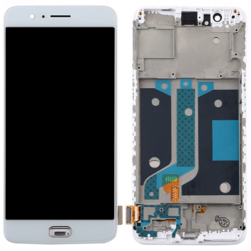 Pour OnePlus 5 A5000 TFT Matériel Écran LCD et numériseur Assemblage complet avec cadre (Blanc) SH425W1904-06
