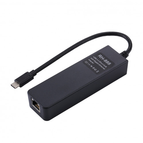 USB-C / Type-C vers 3 Ports USB 3.0 HUB + Adaptateur Gigabit Ethernet RJ45 haute vitesse Adaptateur LAN multifonction SU55481337-08