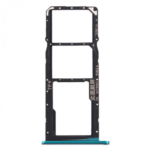 Plateau de carte SIM + plateau de carte SIM + plateau de carte Micro SD pour Huawei Enjoy 10e / Honor Play 9A (vert) SH885G1272-05