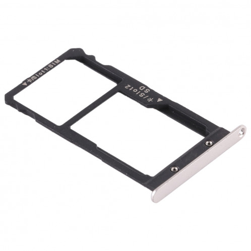 Bac Carte SIM + Bac Carte SIM / Carte Micro SD pour Huawei G8 (Argent) SH509S152-06