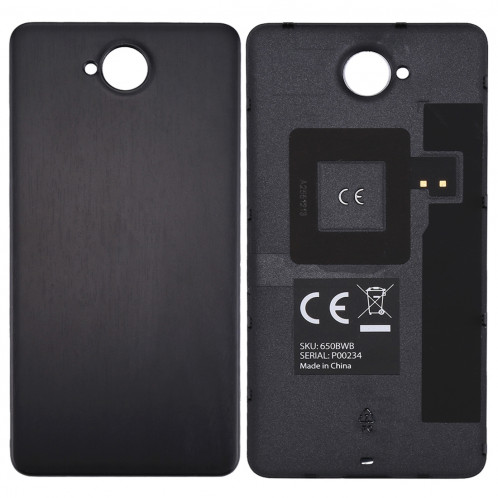 Pour Microsoft Lumia 650 bois Texture batterie couvercle arrière avec autocollant NFC SP56BL679-05